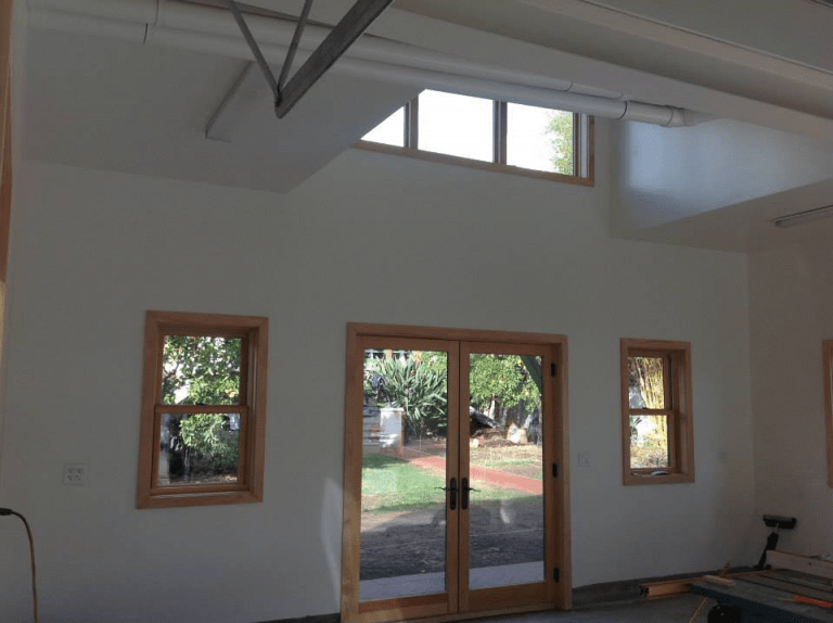 New Garage Construction interior-1