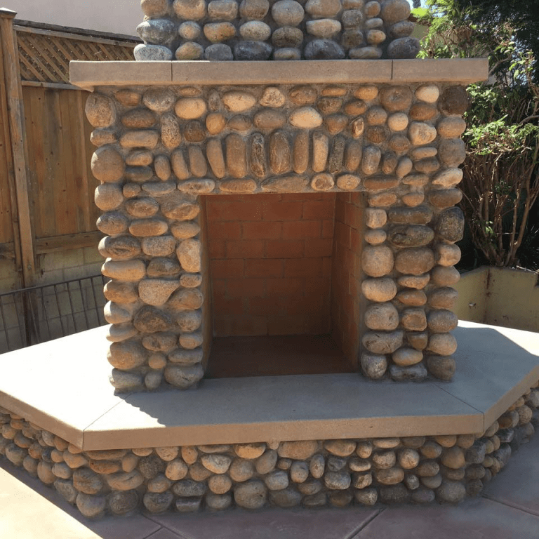Outside Custom Fireplace-4